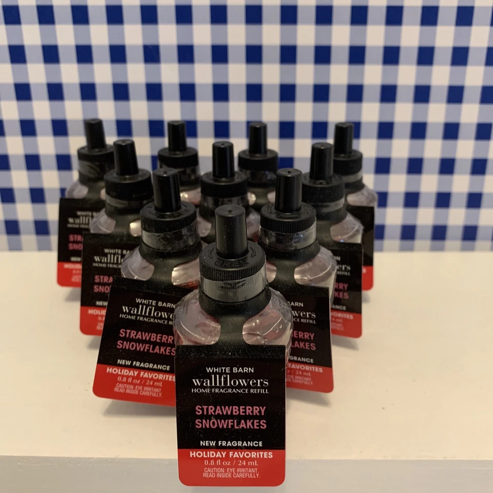 Ten (10) Wallflowers ~ STRAWBERRY SNOWFLAKES ~Essential Oils ~ Bath & Body Works - Image 1 of 1