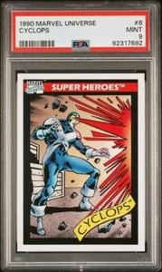 1990 Marvel Universe #8-Cyclops-PSA Mint 9 - free shipping - Picture 1 of 2