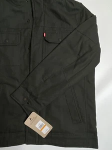 Levi's Trucker Jacket Warm Quilted/Sherpa Hooded Lrg Pockets Zip/Snap S NWT - Picture 1 of 24