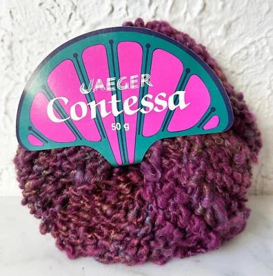 Jaeger Contessa 丙烯酸羊毛毛线 - 1 个骨架颜色多样紫色 #70 — 第 1/3 张图片