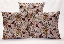 Birds & Berries Pillowcase / Pillow Cover (Many Sizes)