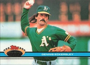1991 Topps Stadium Club Dennis Eckersley Oakland Athletics #332 - Picture 1 of 2