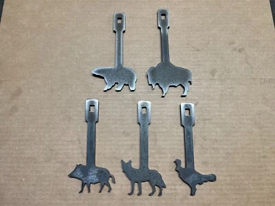 HDSTEELTARGETS 1/4" AR500 Small Animal Hanger Targets Set of FIVE