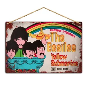 The Beatles Wall Plaque, Yellow Submarine Metal Signs, Ready to Hang Plaque - Picture 1 of 2