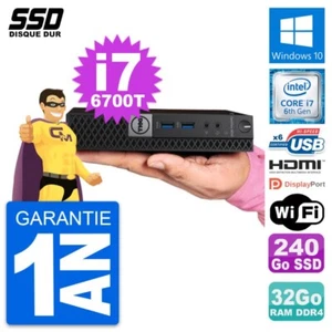 Mini PC DELL 5050 Micro Core i7-6700T RAM 32Go SSD 240Go HDMI Windows 10 Wifi - Bild 1 von 7