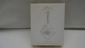 2012 Hallmark Keepsake Beautiful You Shine Glass Christmas Holiday Ornament NIB - Picture 1 of 5