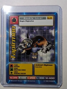1999 Bandai Digimon Trading Card Series 1 TAPIRMON BO 36 ROOKIE Level  - Picture 1 of 2