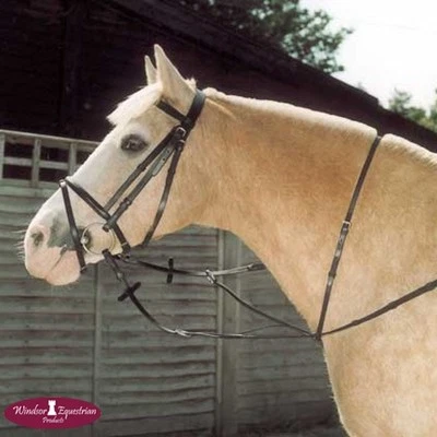 Leder RUNNING Martingale by Windsor Reitsport Pony Cob Full Size schwarz braun