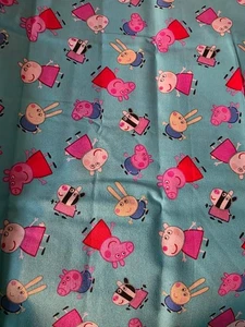 Tela de algodón. Peppa Pig. Precortado a 1yd x 44" - Imagen 1 de 1