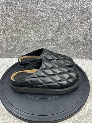 Zapatilla Y's by Yohji Yamamoto Mujer Talla 4 Negra Diamante Acolchada Cuero Sin Cordones Foto 1 de 4