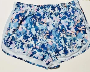 Reel Legend Women 1X High Elastic Waist Shorts Hand Pockets Bows On Legs Blue - Picture 1 of 22