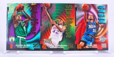 1997-1998 Skybox Z-Force Sample Card Sheet - Hill, Stackhouse, Walker Complete - Image 1 of 2
