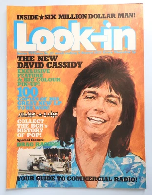 Look-in Magazine #33 9th Aug 1975 David Cassidy Tomorrow People Bay City Rollers - Image 1 of 3