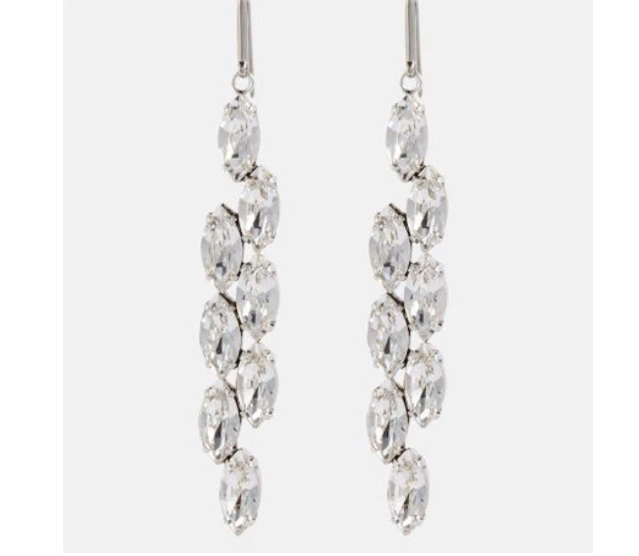 Pendientes Isabel Marant Plata Cristal Mujer Abrazo Blanco Cristal Pendientes Foto 1 de 4
