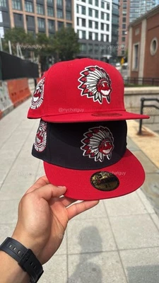 New Era 59fifty Cleveland Indians Chief Wahoo Fitted Hat - Image 1 of 4