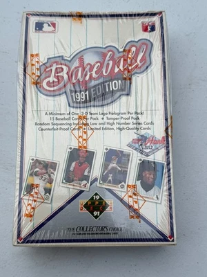1991  Factory Sealed Upper Deck Baseball Wax Box  High Series  Find The Hank - Image 1 of 2