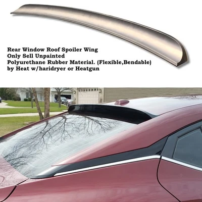 380G Type Rear Window Roof Spoiler Wing Fits 2004~2007 Chevrolet Malibu Sedan - Image 1 of 4