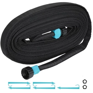 Flat Soaker Hose 50 ft for Garden Beds Drip Irrigation Hose Save 80% Water, F - Picture 1 of 9