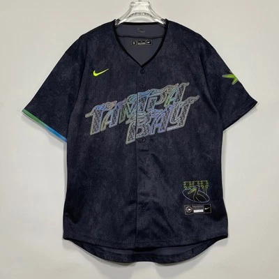 Tampa Bay Rays Blank Black Embroidered Baseball Jersey - Image 1 of 4