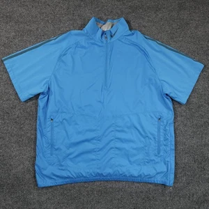 Nike Shirt Men XL Blue Windshirt Pullover Baseball Short Sleeve Jacket 14416 - Picture 1 of 10