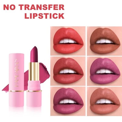 Lip Gloss Long Lasting Velvet Nude Matte Lipstick Non-Stick Cuplip Makeup ^ - Image 1 of 4