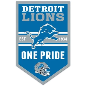 Detroit Lions Sign 11x17 Wood Chevron - Picture 1 of 1