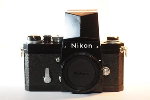 Nikon F black 35mm Film SLR camera Action finder F-36 base plate working READ - Picture 1 of 13