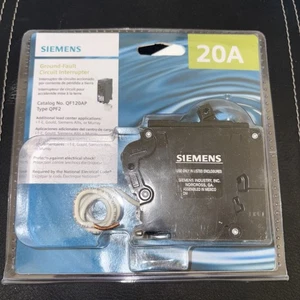Siemens QF120AP Circuit Breaker QPF2 GFCI 5mA 1P 120V 20A 10KA RET - Picture 1 of 5