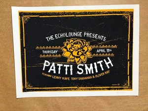 Patti Smith Atlanta Concert Poster 2002 Gig Art Echo Lounge Methane Studios - Foto 1 di 4
