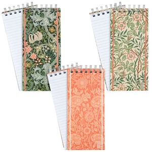 William Morris Long Spiral Notepads (8.4 x 3.75 in, 3 Pack) - Picture 1 of 10