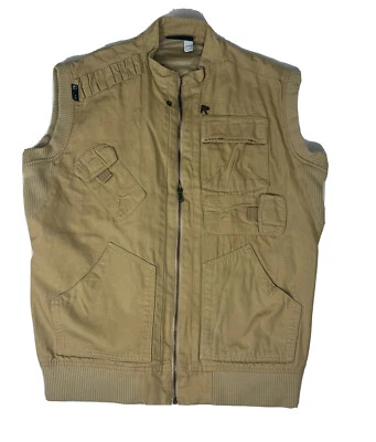 VINTAGE ROCAWEAR DUCK HUNTING FULL ZIP VEST BROWN WITH MULTIPLE POCKETS106830 XL - Image 1 of 4