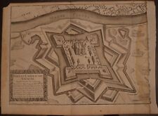 1774 Fort & Castle of Navagne by Beaurain 21.7" x 15.7" - scarce antique map