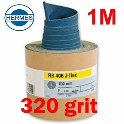 1 metre RB406 320 grit Hermes Jflex Cloth Backed J Flex Sandpaper Woodturning