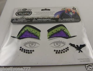 Tatuaggi viso malefici body art pelle occhi glitter regina malvagia Halloween Disney - Foto 1 di 2