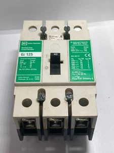 CUTLER HAMMER GI125 CIRCUIT BREAKER MOLDED CASE  15A 3 POLE - Picture 1 of 5