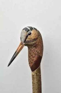 Wooden walking stick hand carved bird wooden walking cane - Picture 1 of 2