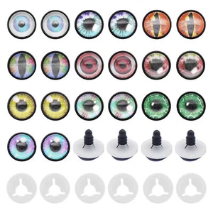 10 Paar zufällig gemischt 16 mm Kunststoff Drachenauge Sicherheitsaugen Augapfel für Puppenspielzeug - Bild 1 von 11