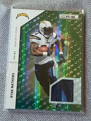2011 Rookies & Stars Ryan Matthews Jersey PATCH RC Longevity SP #/90 Chargers! - Image 1 of 3