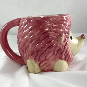 Pink Hedgehog Lightly Scented Wax Candle Mug Reusable Container - Picture 1 of 5