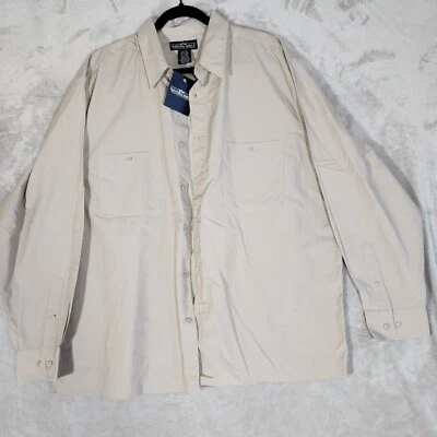 Natural Issue Men's Size XL Cream/Tan Long Dolman Sleeve Collared Button Up NWT - Image 1 of 4