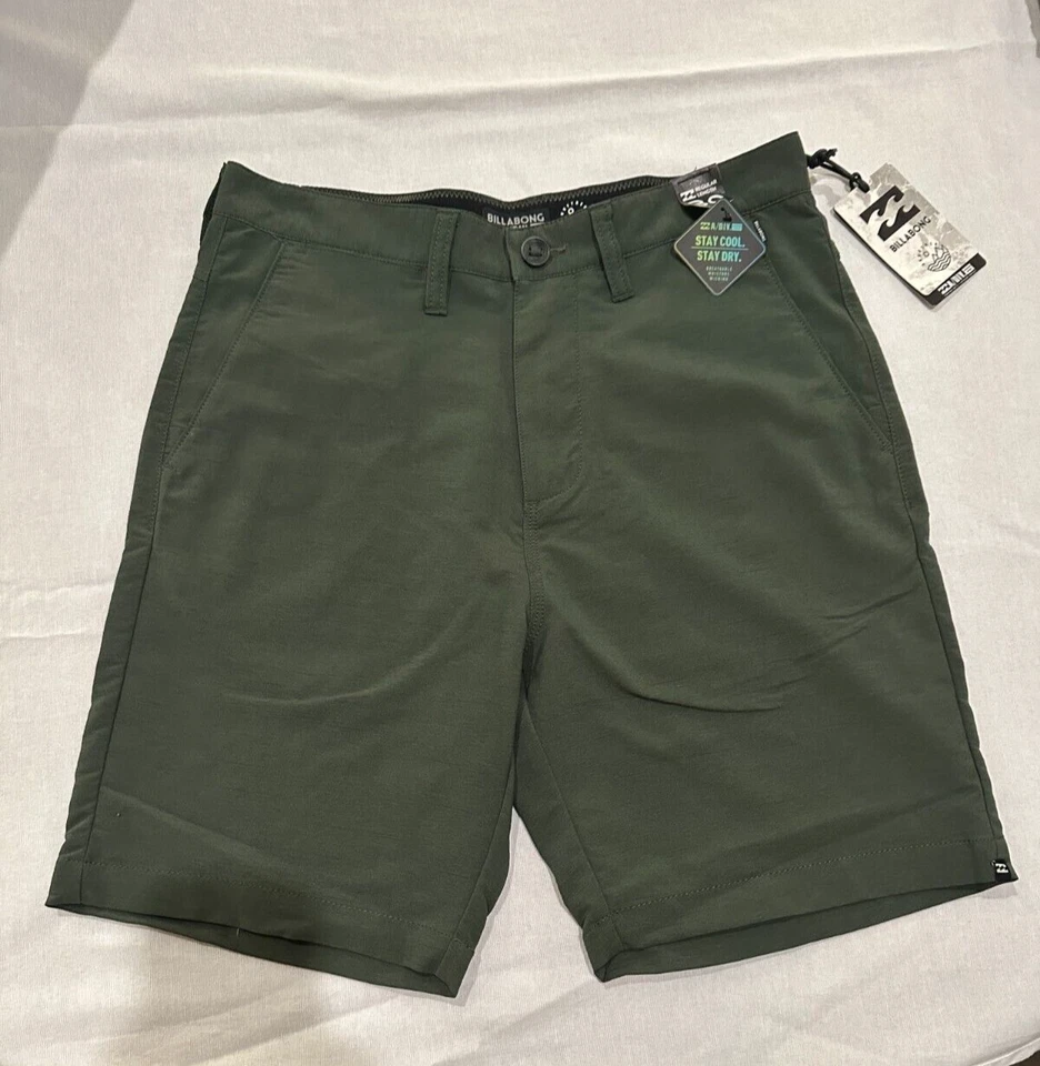 Pantalones Cortos Billabong Verde Para Hombre A/Div Surftrek Viaje 20", NUEVO con etiquetas Navidad Foto 1 de 1