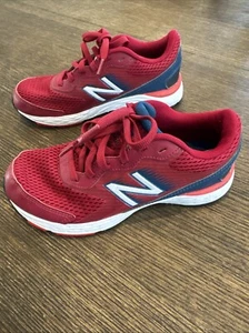 New Balance 680 Abzorb Boys Running Sneakers Tennis Shoes Size 4 Red/Navy - Picture 1 of 12