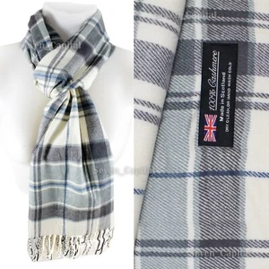 Mens Womens Winter Warm SCOTLAND Made 100% CASHMERE Scarf Scarves Plaid Wool - Picture 1 of 44