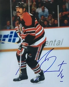Michel Goulet Chicago Blackhawks Signed 8x10 Photo - Picture 1 of 2