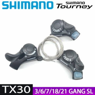 Interruttore pollice SHIMANO TOURNEY SL TX30 sinistro destro 3 6 7 18 21 velocità MTB bici - Immagine 1 di 4