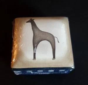 SAFARI New Ceramic Tinket Box Giraffe Creative designs  3.75" x 2" - Picture 1 of 8