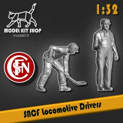 1:32 - Figurine Train Conducteurs locomotive SNCF by modelkit.fr