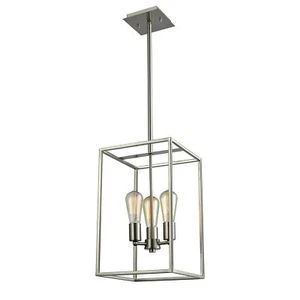 CN15832 Chandelier, 10"L x 10"W x 16"H, Brushed Nickel - Picture 1 of 5