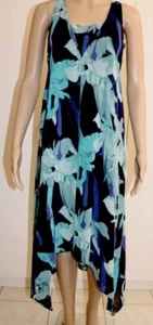 NEW Grace Hill Dress Size 10 Maxi Navy Green Print Sleeveless NWT Designer - Picture 1 of 9