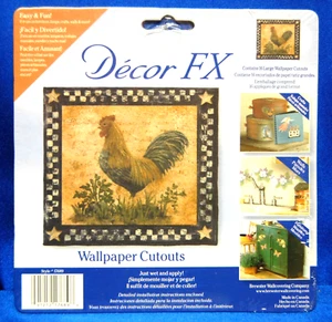1 Rode Island Rooster Wallpaper Cutouts Rooster with Borders Cutouts 16 Count - Picture 1 of 3